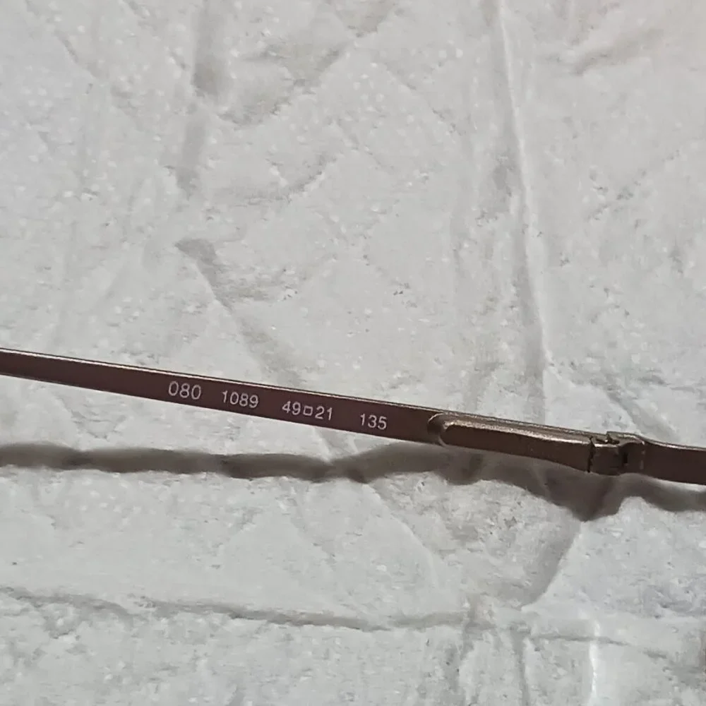 Vintage Emporio Armani Italy 080 1089 Eyeglasses Frames Champagne 49-21-135 - Picture 13 of 15